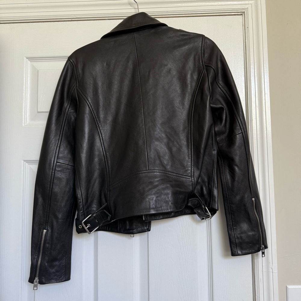 Lucky Brand Black Leather Jacket - Picture 4 of 6
